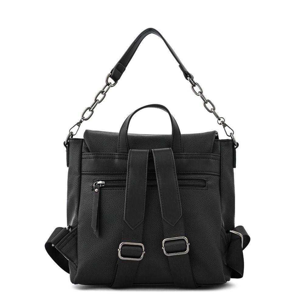 Mochila con tapa pequeña nydia negro-2