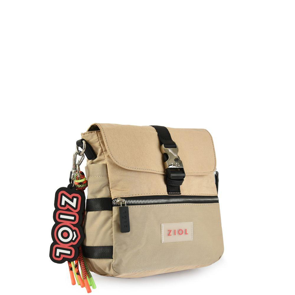 Cartera bandolera con tapa mediana tavira beige-1