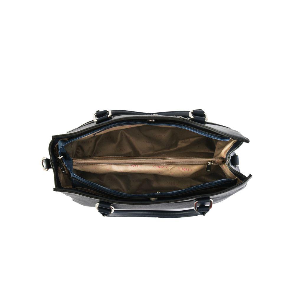 Cartera dos asas tres divisiones grande lupe azul oscuro-3