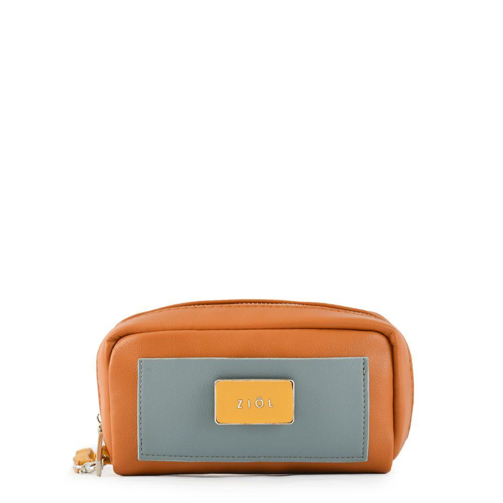 Cosmetiquero ovalado grande alanya camel-0