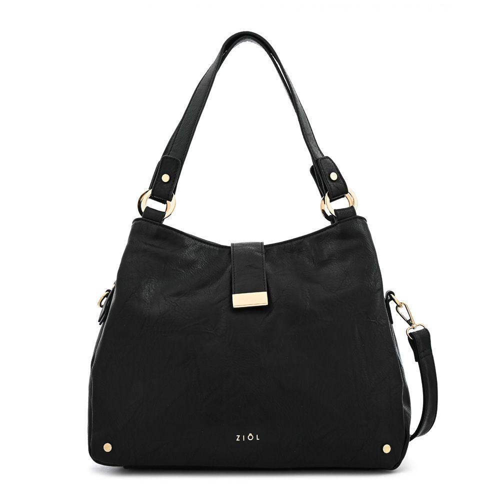 Cartera dos asas tres divisiones mediana alida negro-0