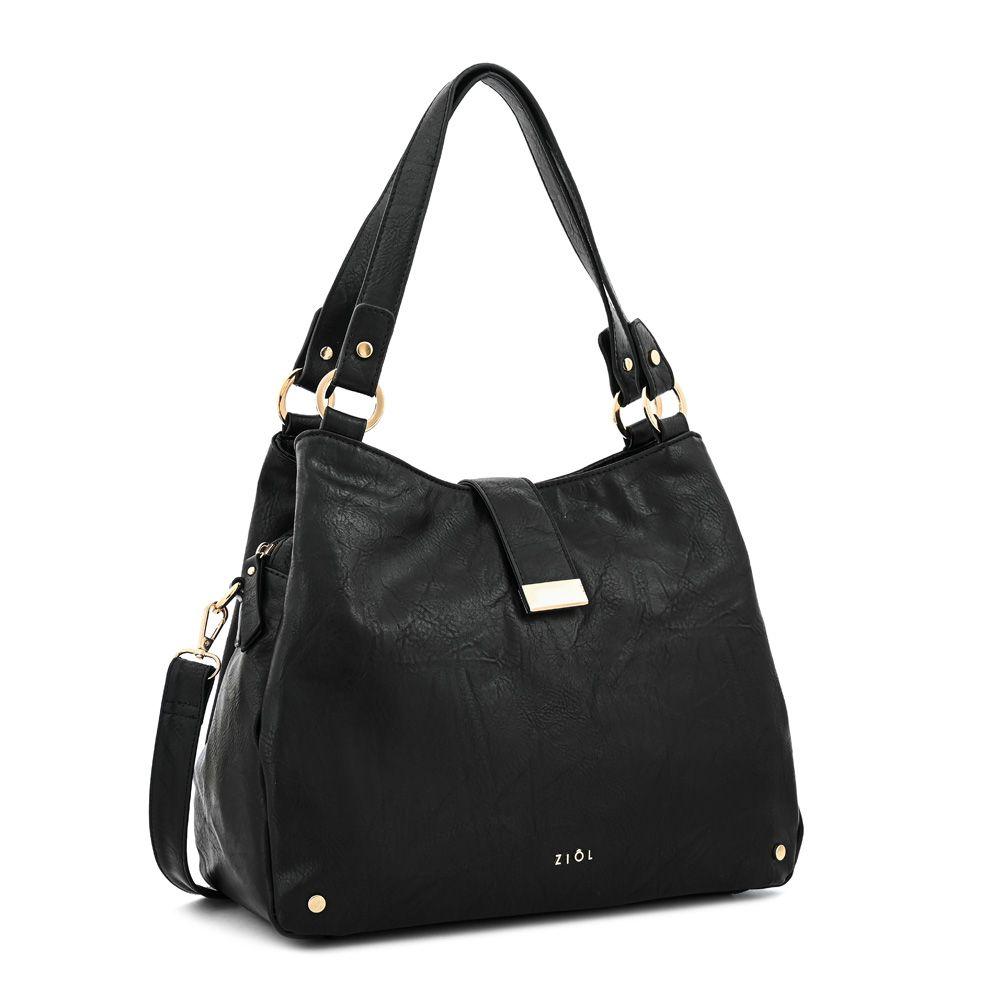 Cartera dos asas tres divisiones mediana alida negro-1