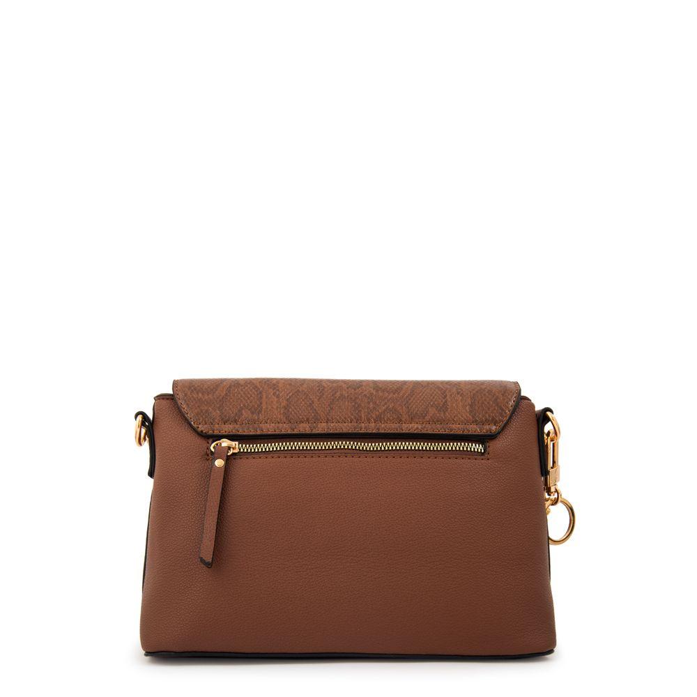 Cartera bandolera michelle pequeña café medio-2