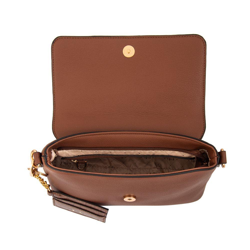 Cartera bandolera michelle pequeña café medio-3