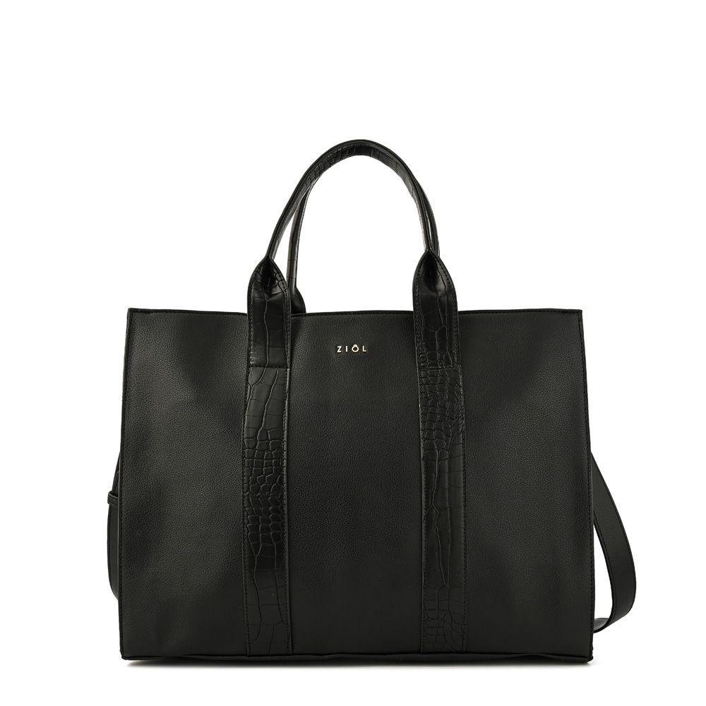 Cartera dos asas porta notebook grande eladia negro especial-0