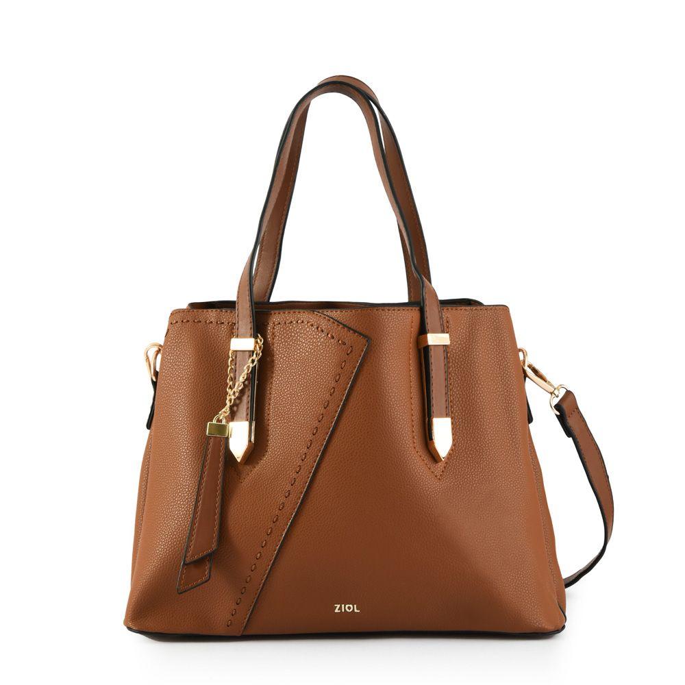 Cartera dos asas mediana biel café-0
