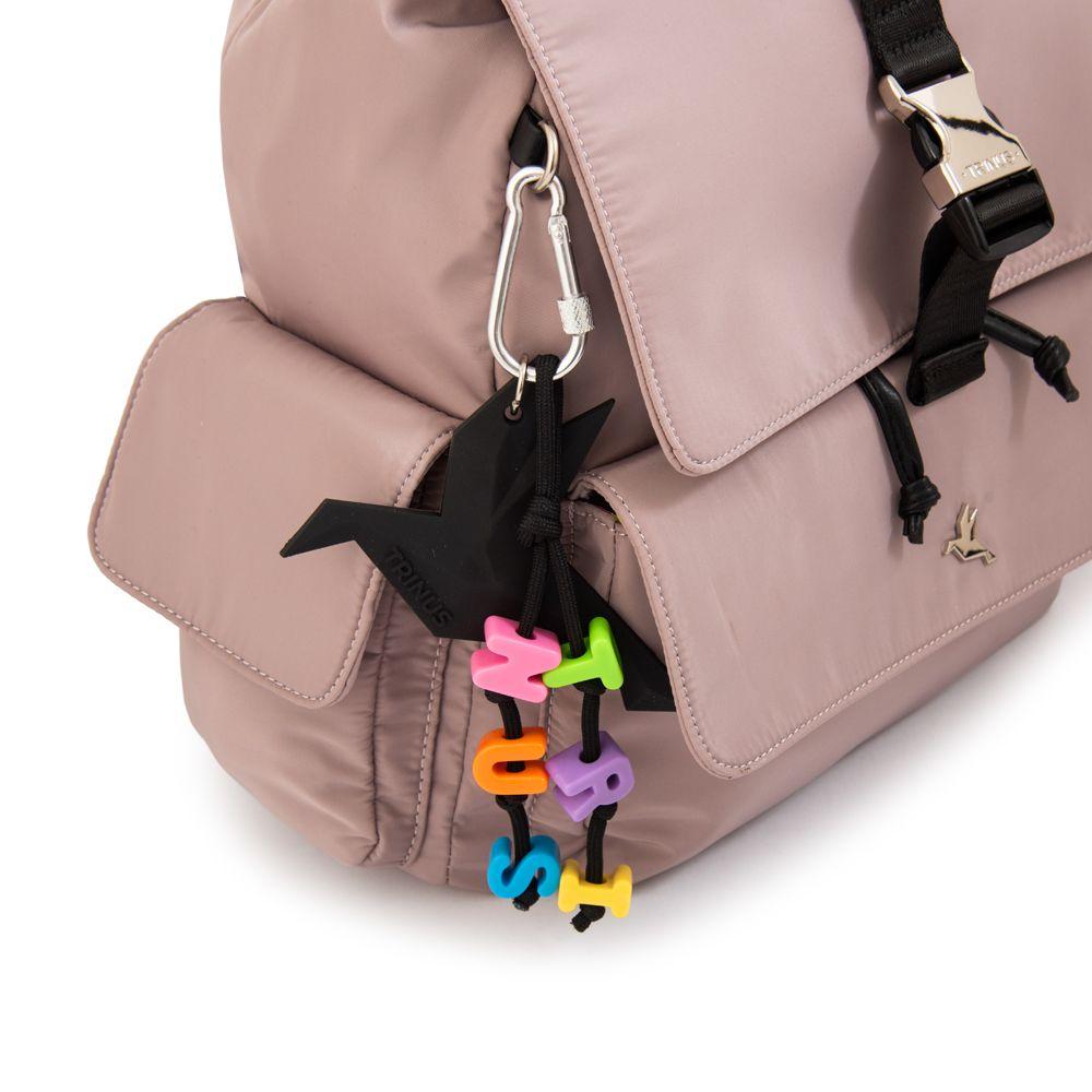 Mochila con tapa melania mediana rosa viejo-2