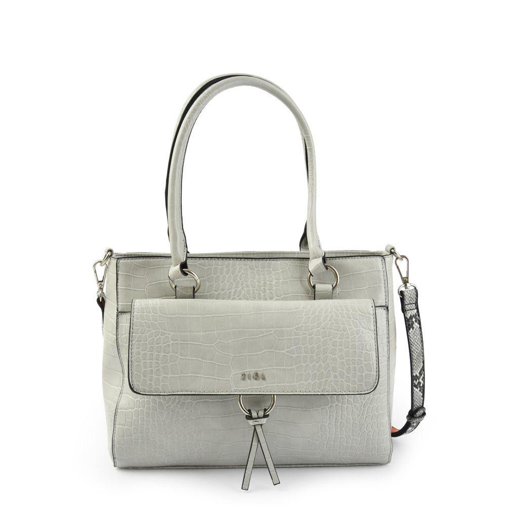 Serafina Carteras Dos Asas Mediana Gris-0