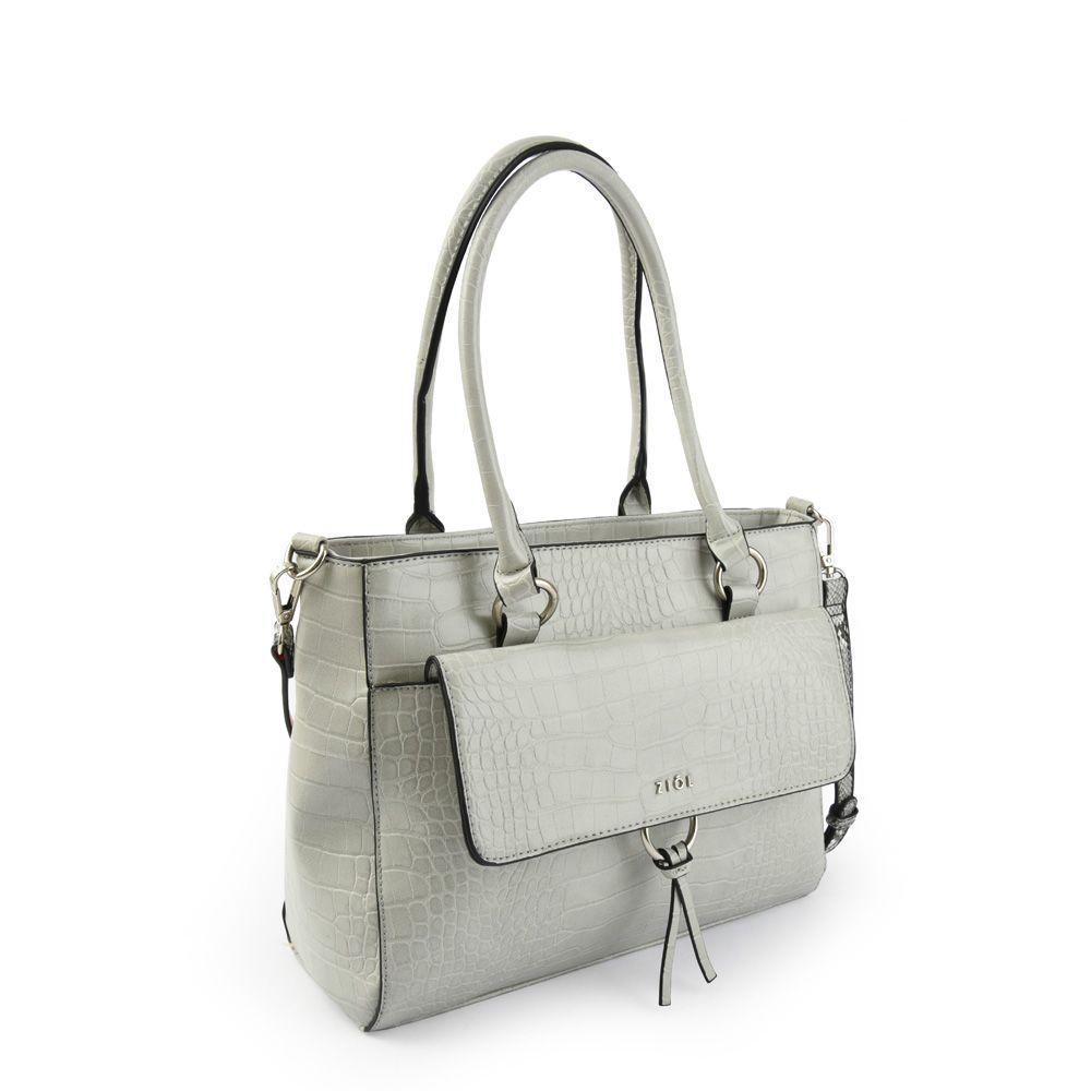 Serafina Carteras Dos Asas Mediana Gris-1