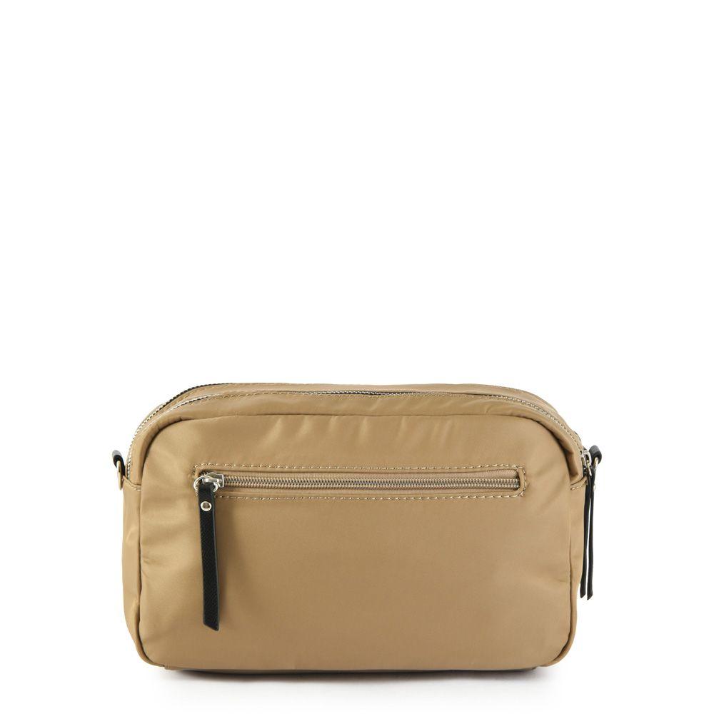 Cartera bandolera mediana fadora beige oscuro-2