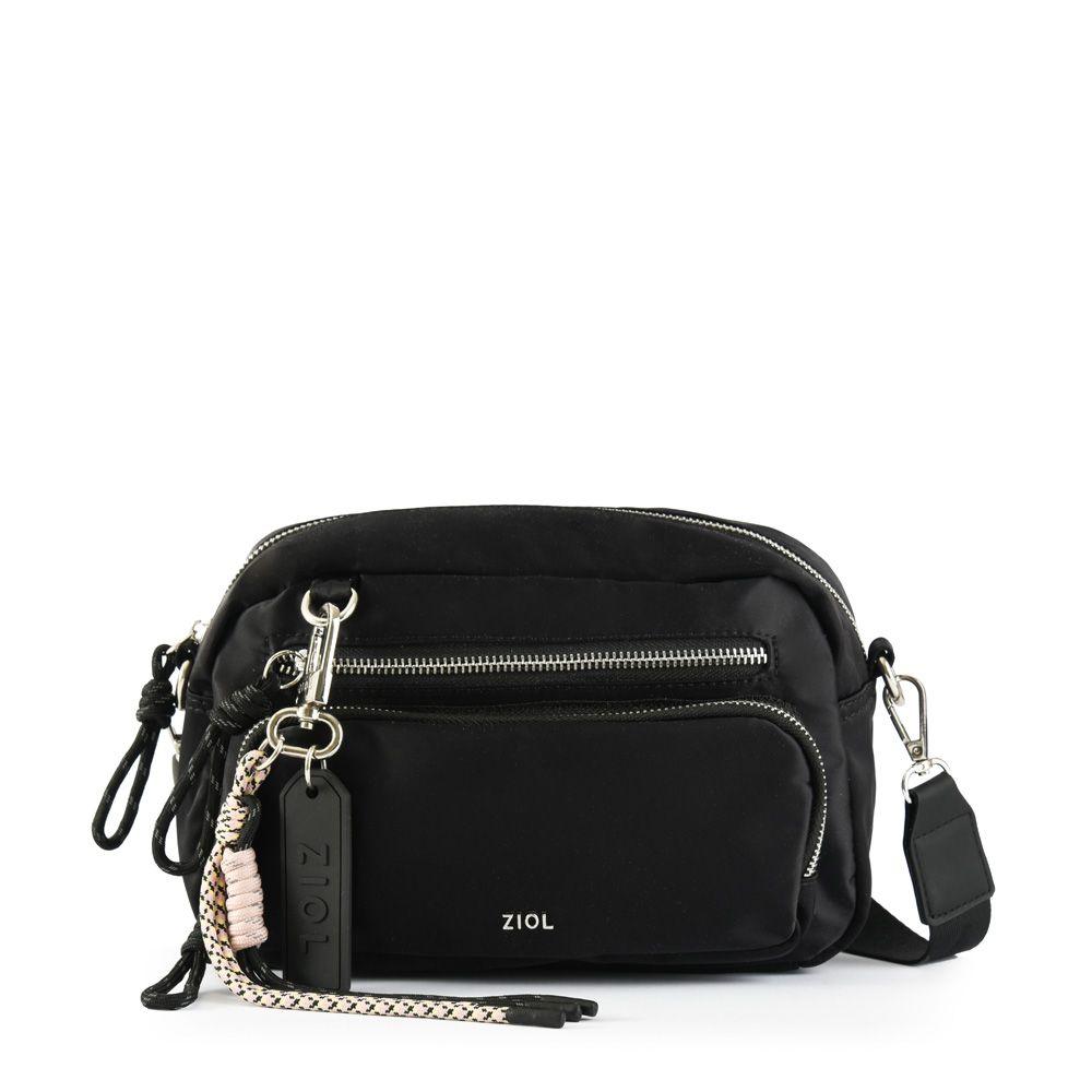 Cartera bandolera pequeña perlina negro-0