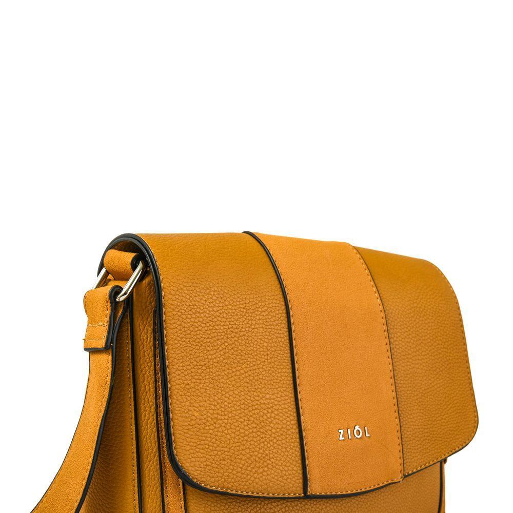 Venancia Cartera Tipo Bandolera Con Tapa Amarillo Claro-2