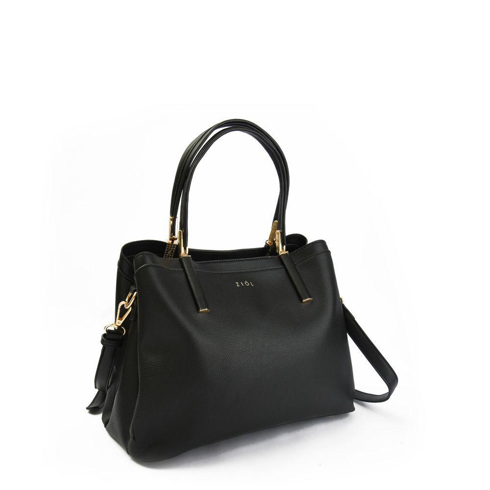 Piarot Cartera Dos Asas Tres Divisiones Mediana Negro-1