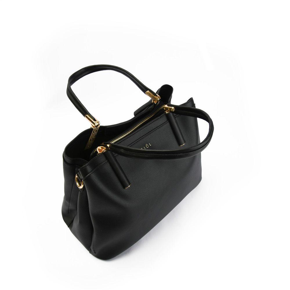 Piarot Cartera Dos Asas Tres Divisiones Mediana Negro-2