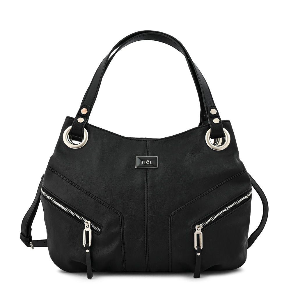 Cartera dos asas tres divisiones mediana ema negro-0