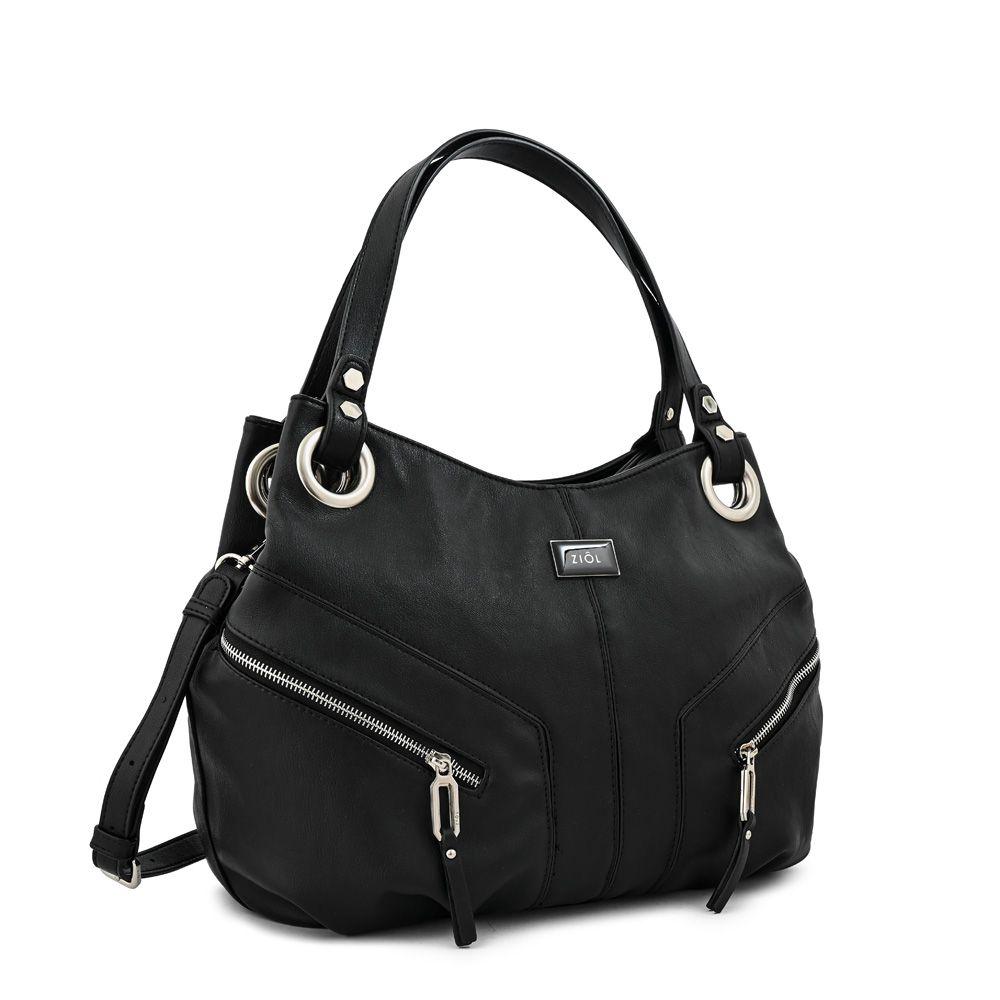 Cartera dos asas tres divisiones mediana ema negro-1