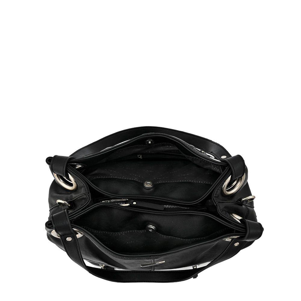 Cartera dos asas tres divisiones mediana ema negro-3