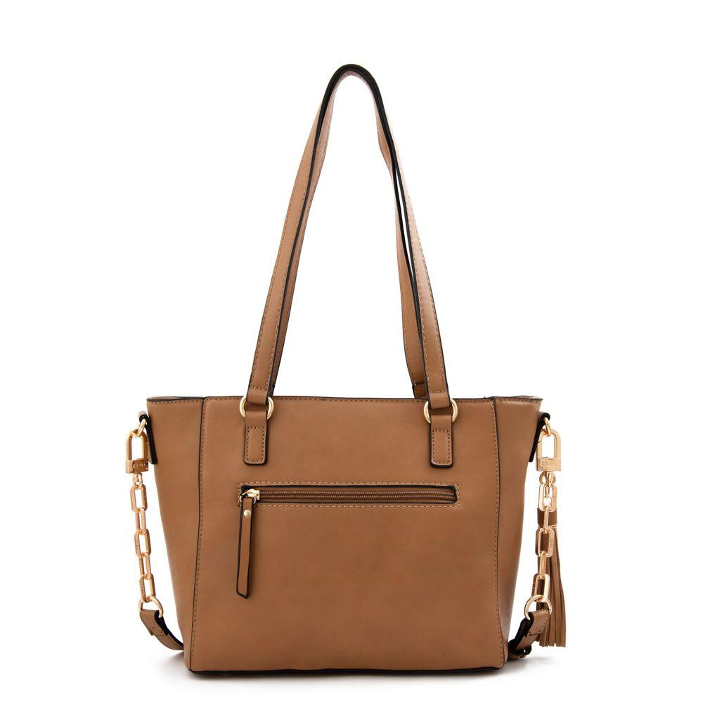 Cartera dos asas mediana elaia camel-2