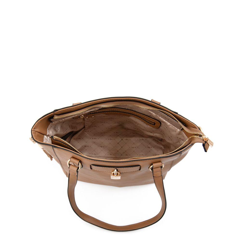 Cartera dos asas mediana elaia camel-3