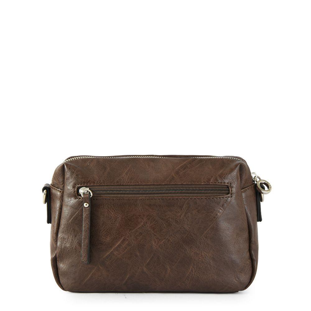 Cartera bandolera pequeña celia café oscuro-2