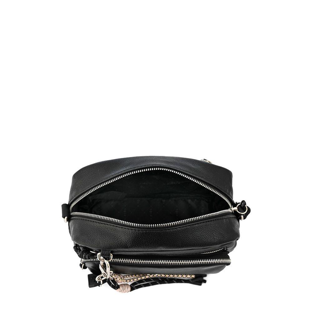 Cartera bandolera pequeña perlina negro especial-3