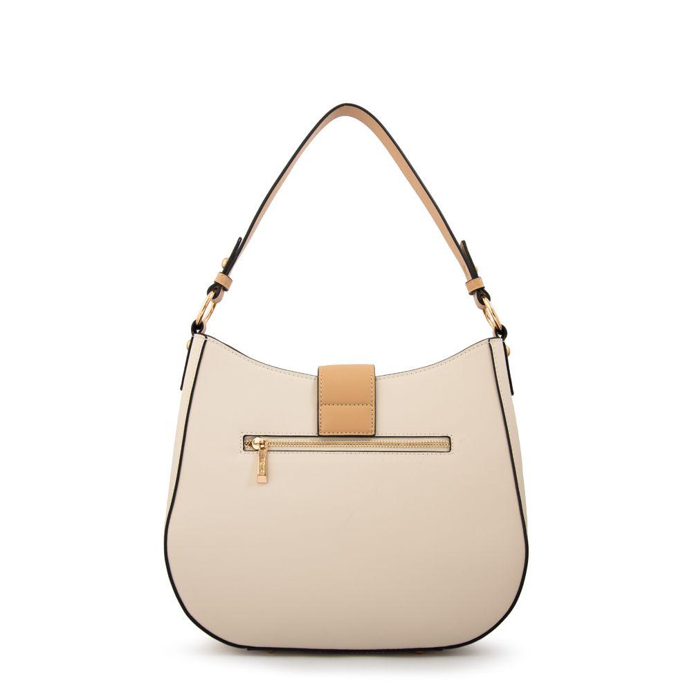 Cartera corte oval sarah mediana blanco crudo-2