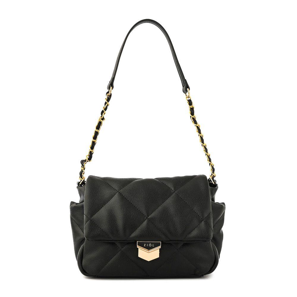 Cartera bandolera con tapa pequeña liesel negro especial-0