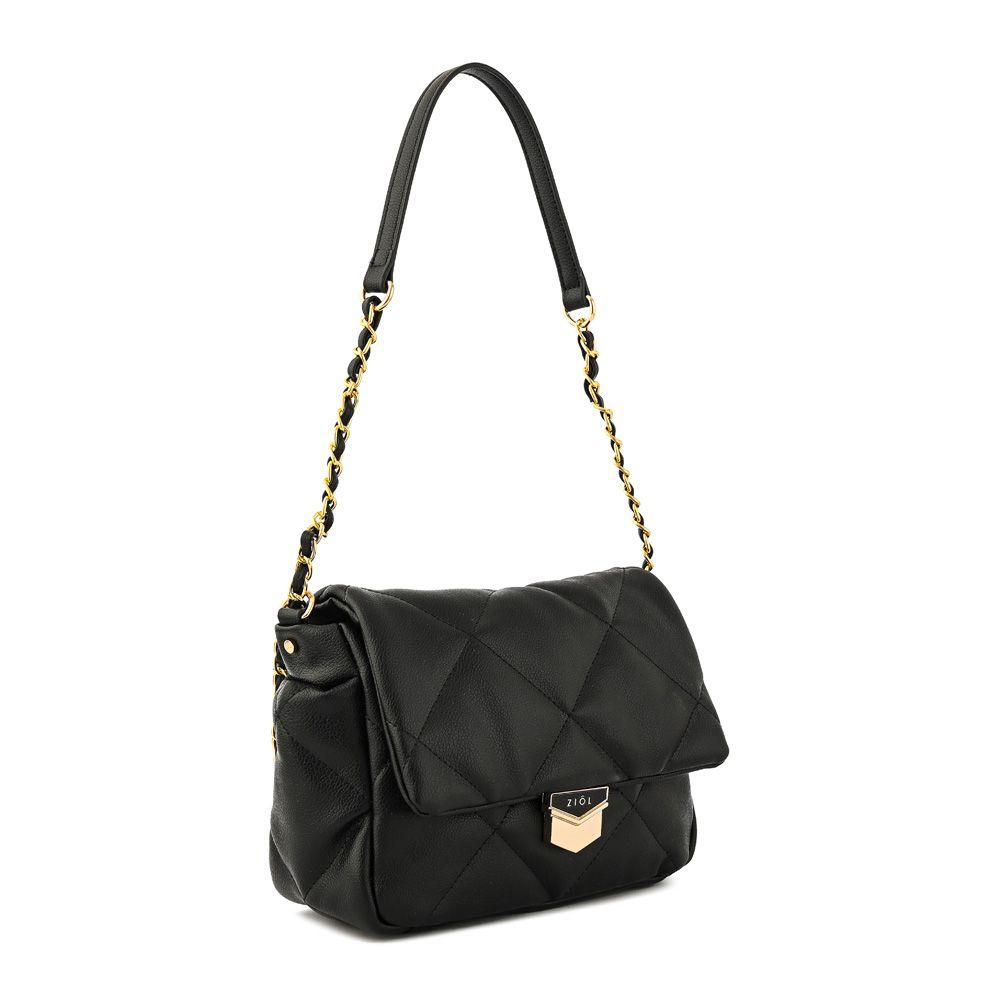 Cartera bandolera con tapa pequeña liesel negro especial-1