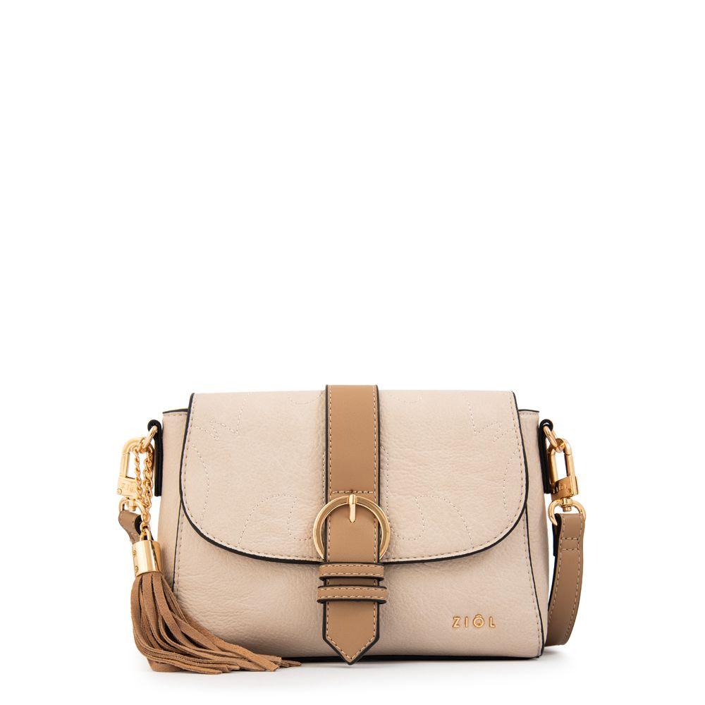 Cartera bandolera con tapa fabiola blanco crudo-0