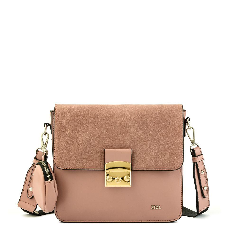 Bandolera Gerbera Con Tapa Mediana Rosa Viejo Ziol-0