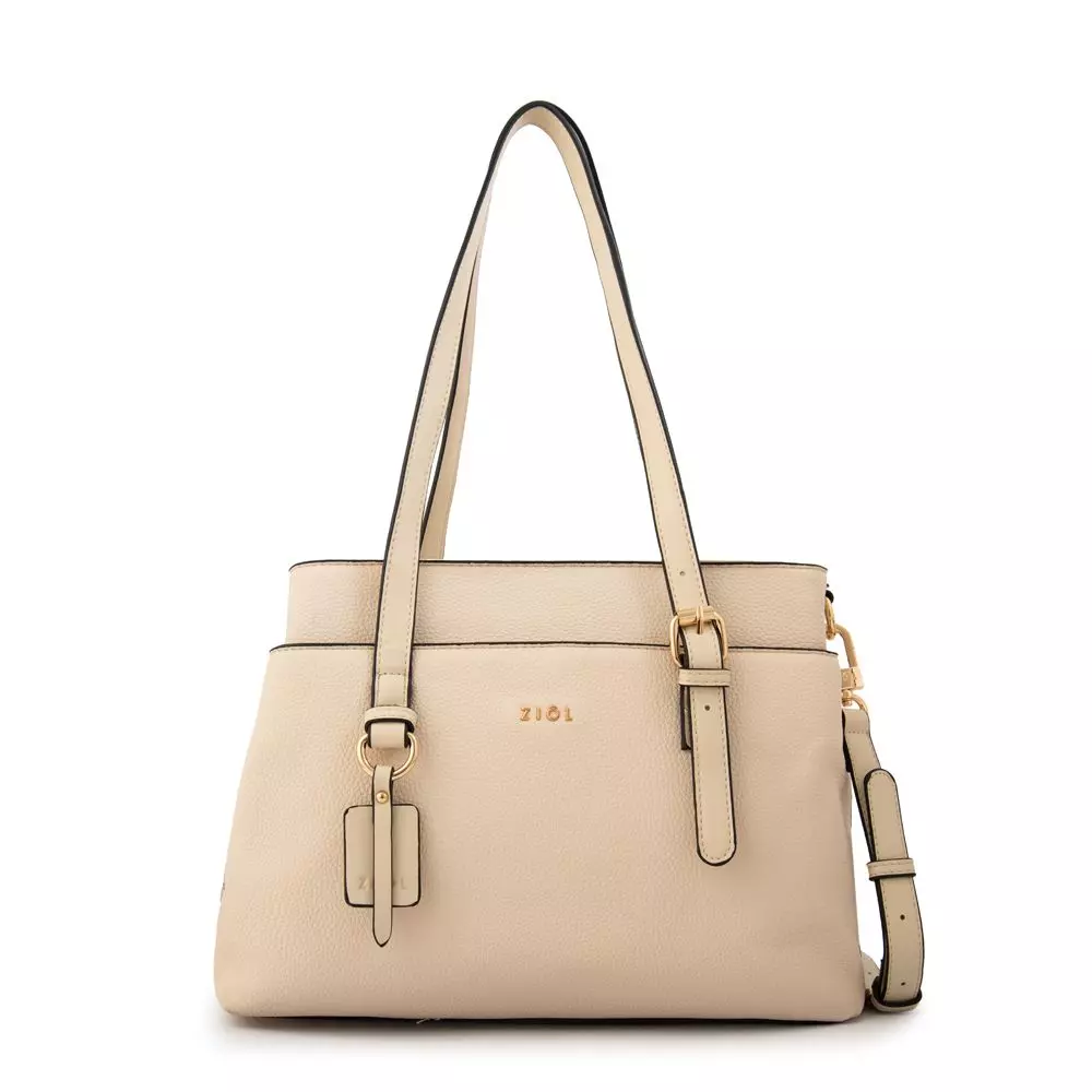 Cartera Dos Asas ludovica mediana blanco crudo-0
