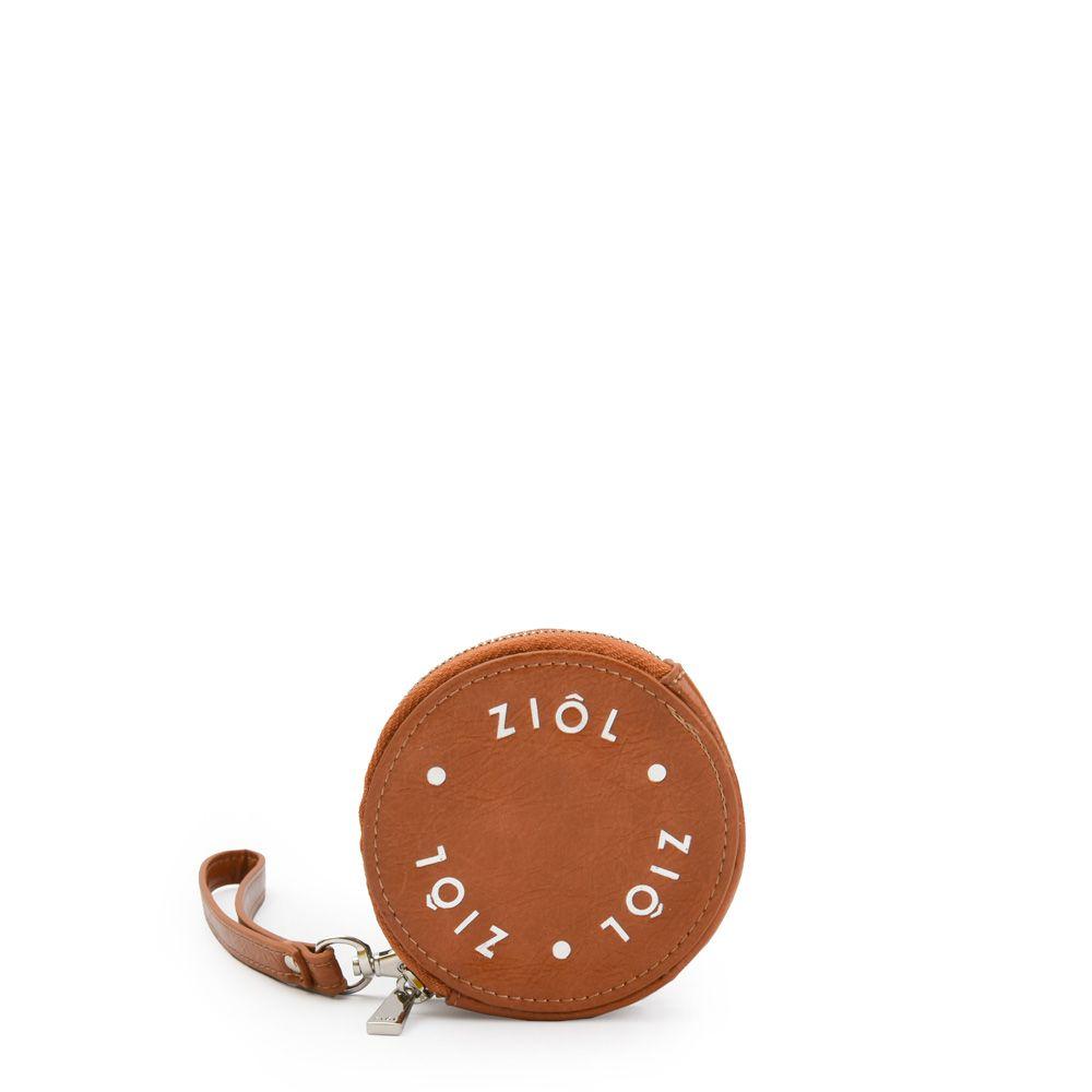 Monedero redondo pequeña automne camel-0