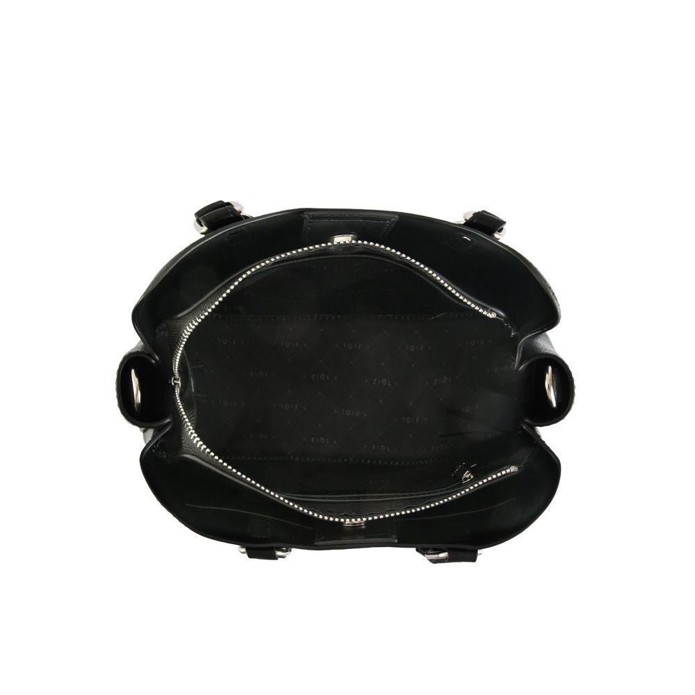 Cartera bandolera mediana malva negro-3