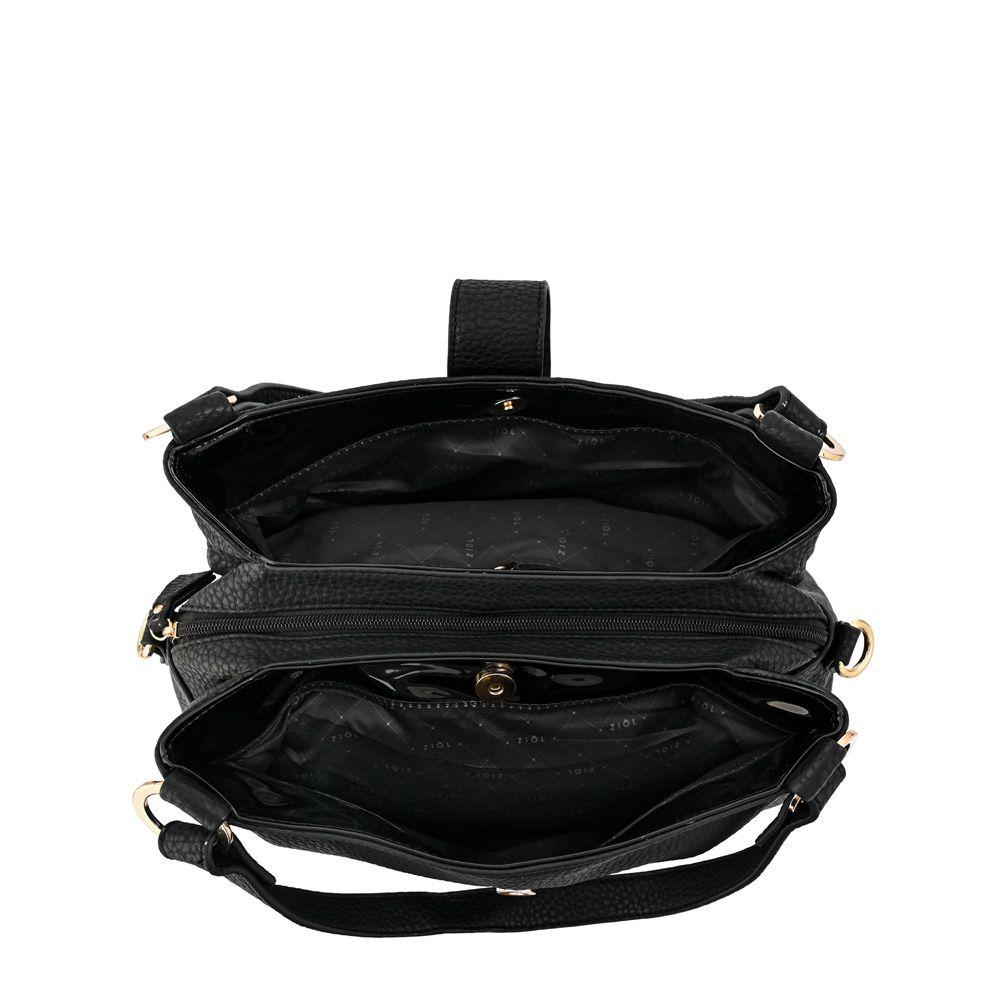 Cartera dos asas tres divisiones alida negro especial-3