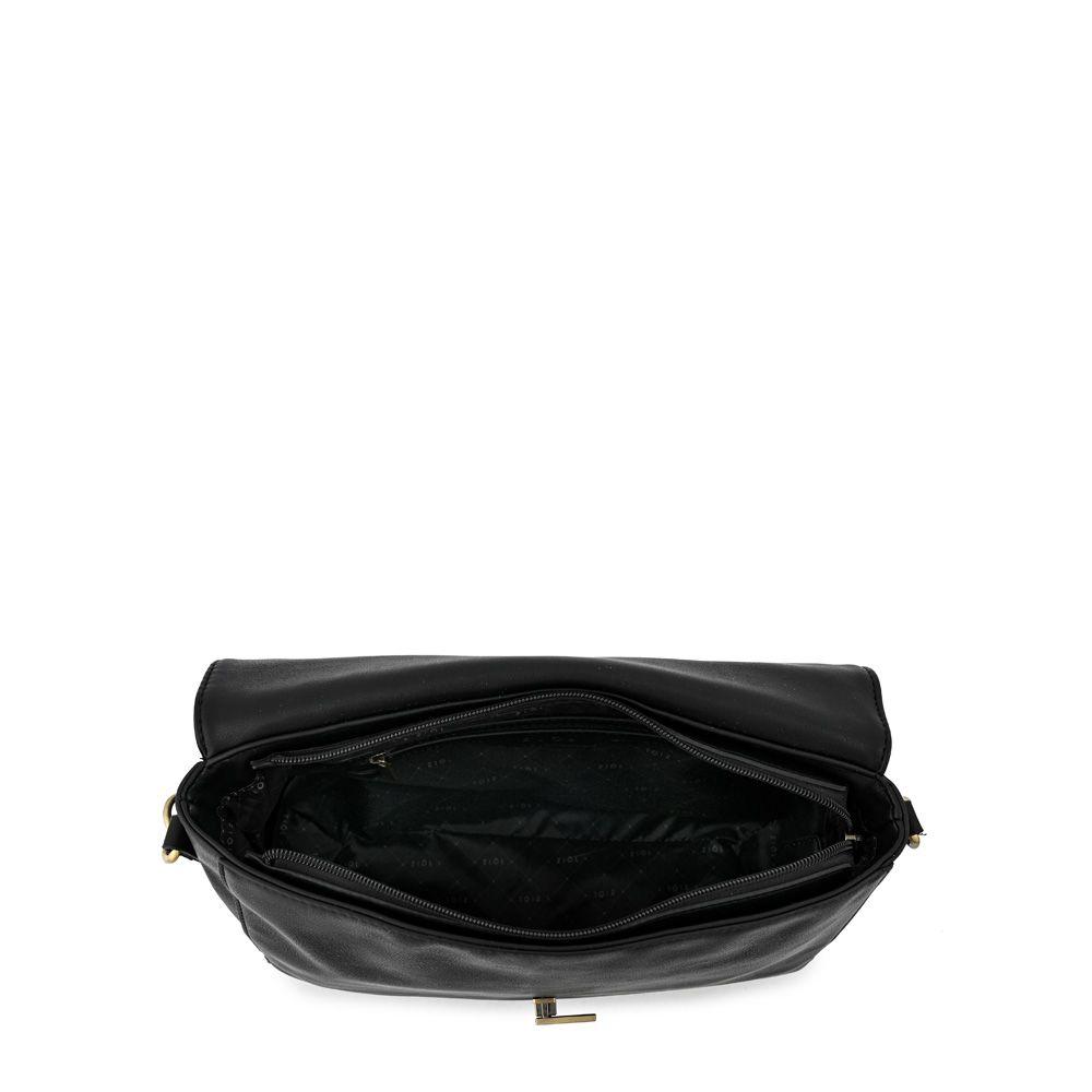 Cartera bandolera con tapa mediana doris negro-3