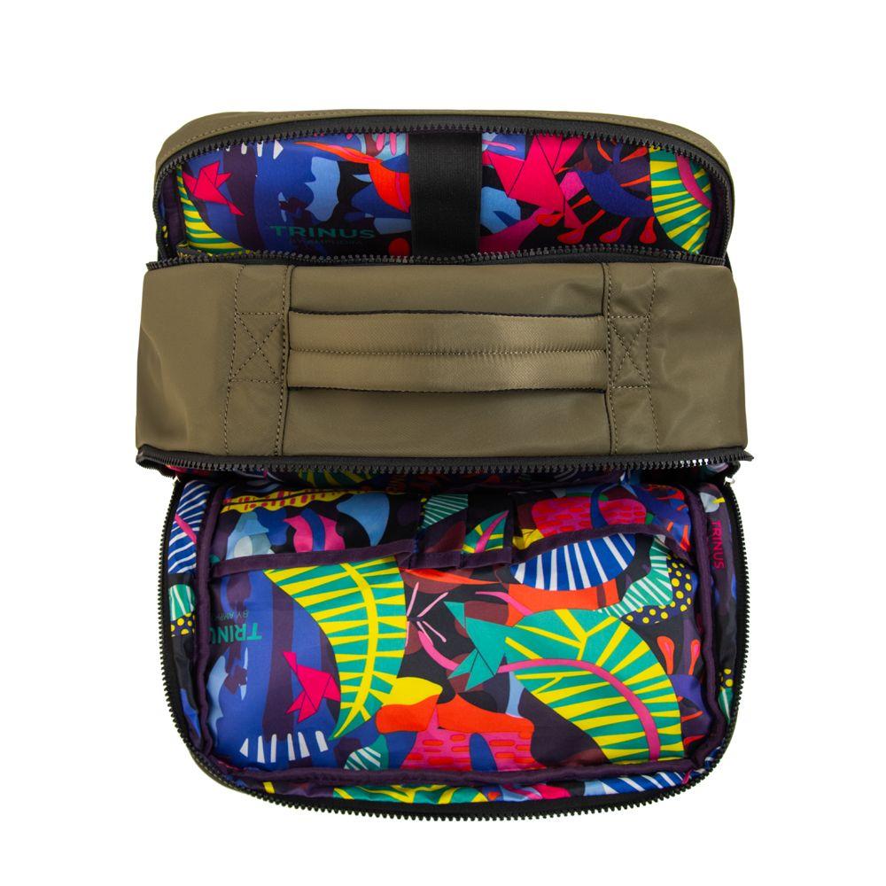 Mochila travel college verde oliva-4