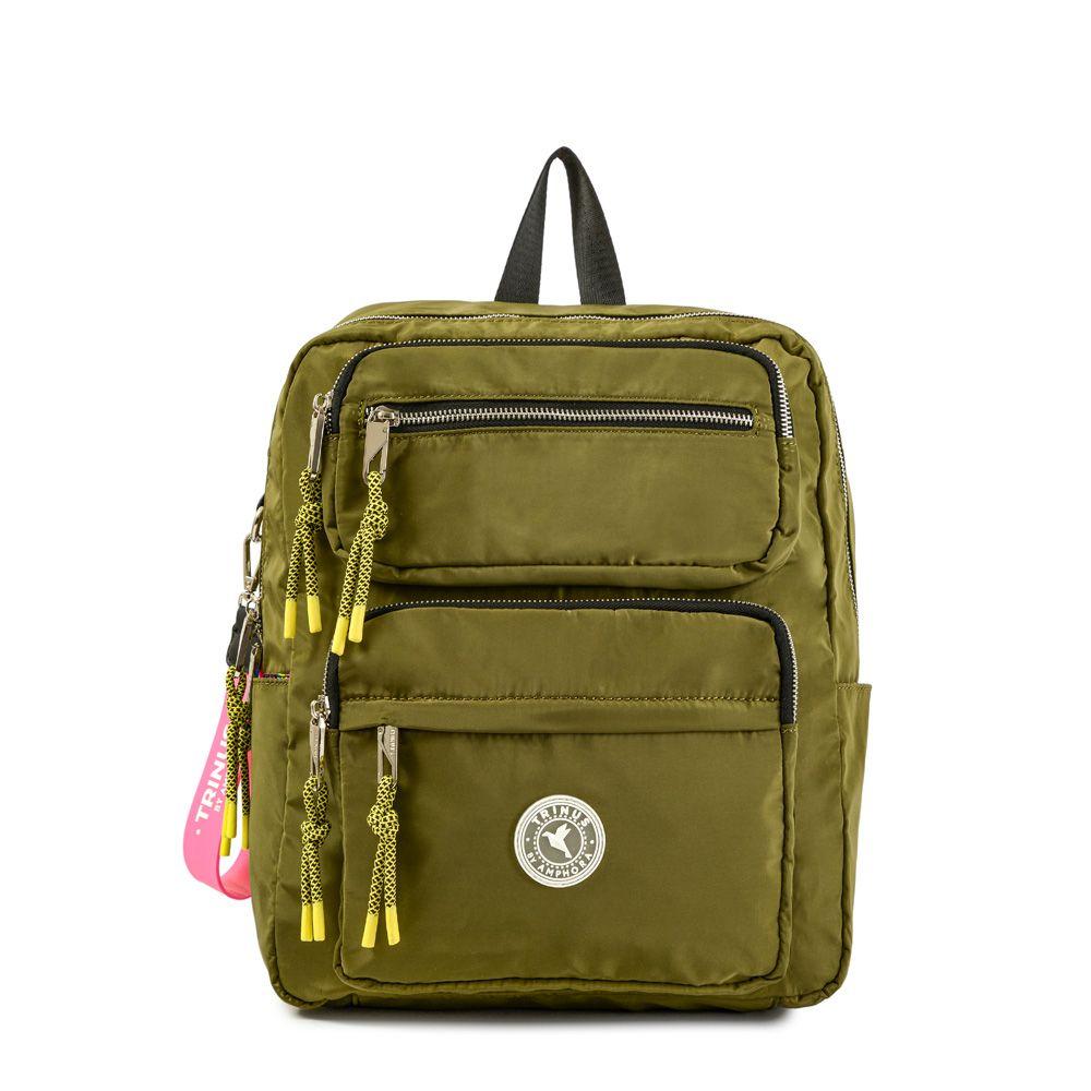 Paz Mochila Porta Notebook Verde Oscuro-0