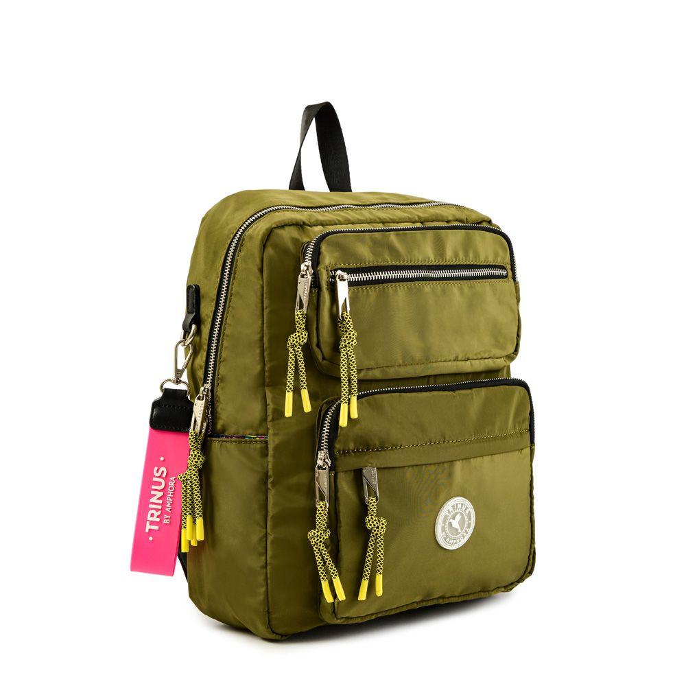 Paz Mochila Porta Notebook Verde Oscuro-1