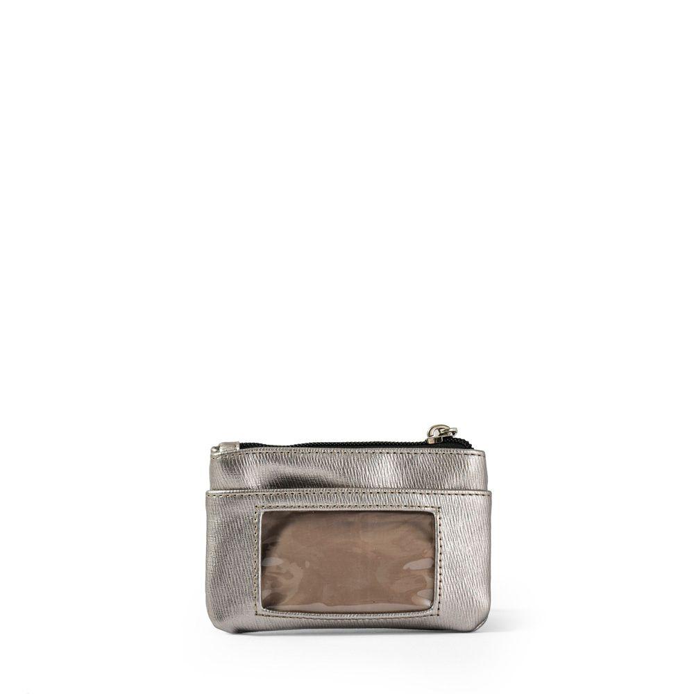 Monedero bolsillo frontal fraila pequeña plateado-1