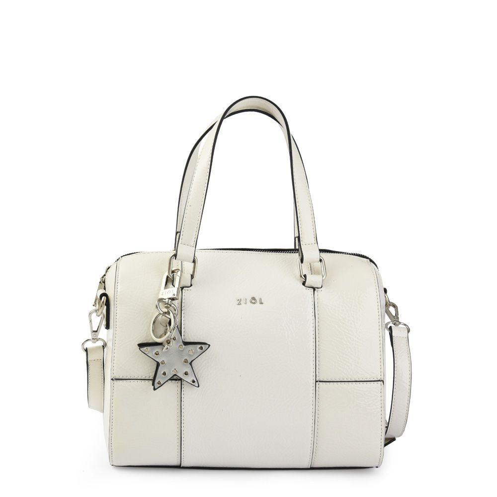 Baci Carteras Dos Asas Baul Mediana Blanco Crudo-0