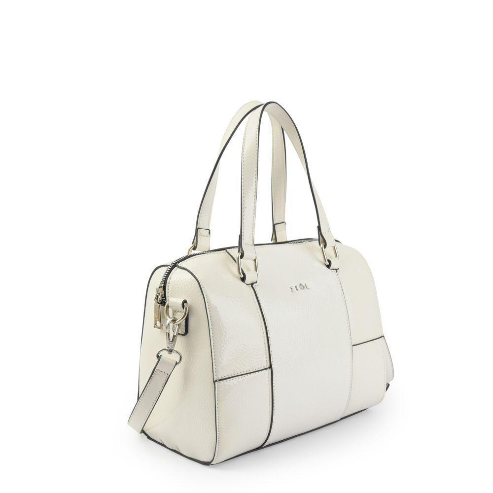 Baci Carteras Dos Asas Baul Mediana Blanco Crudo-1