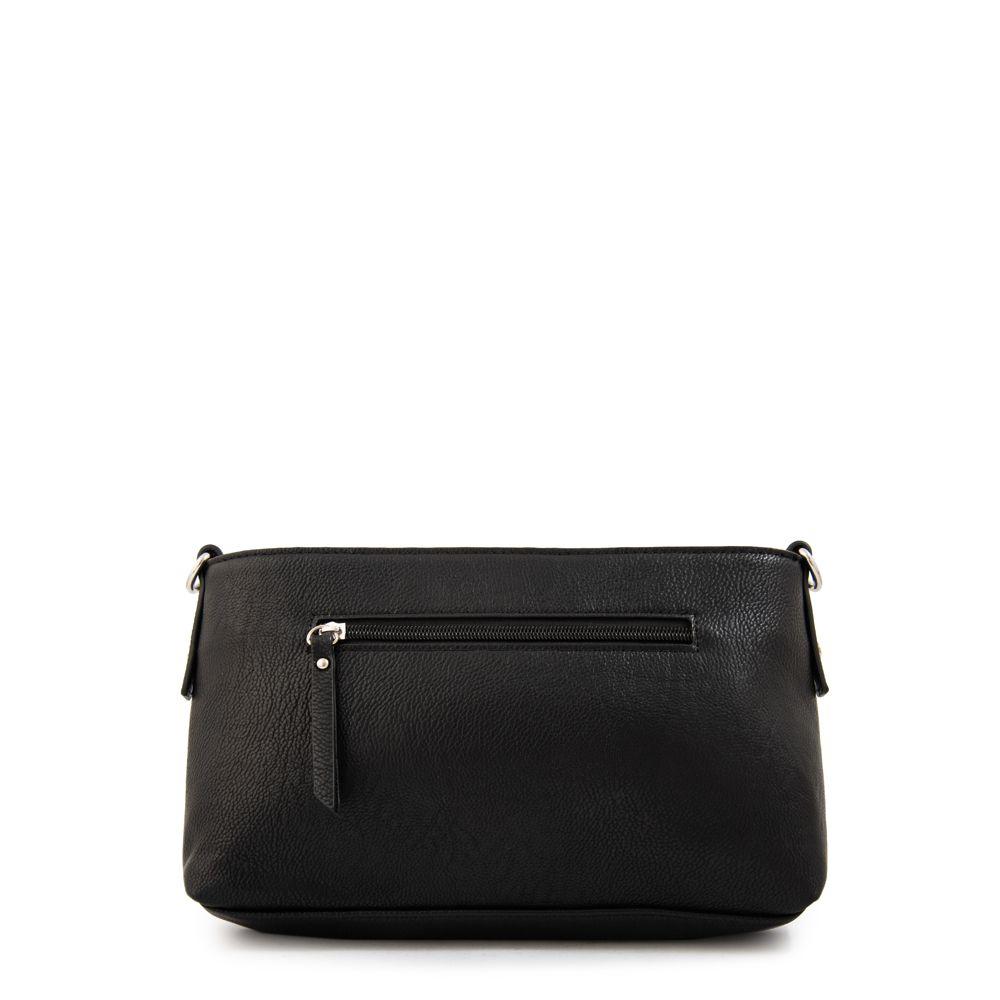 Cartera Bandolera alisa pequeña negro-2