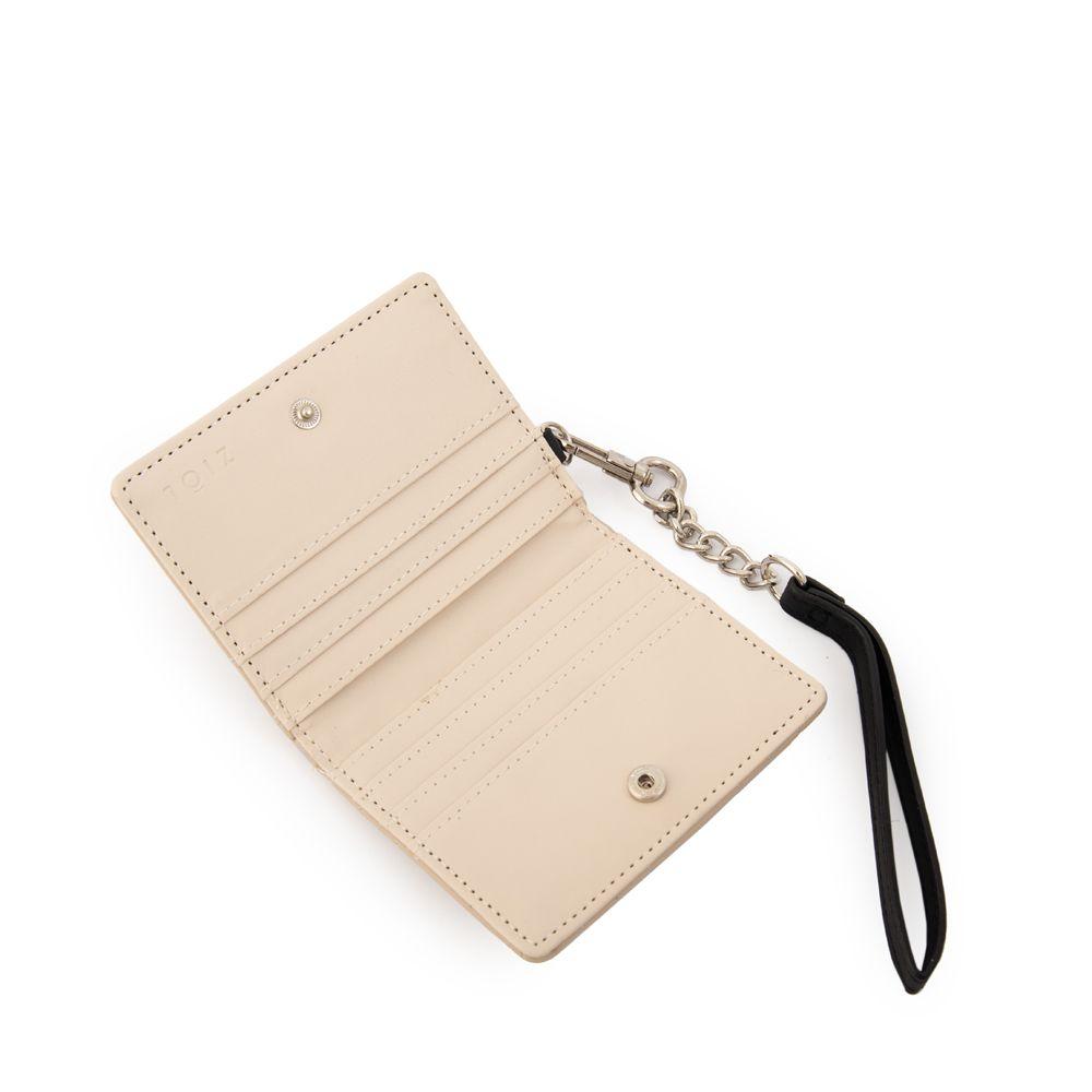 Tarjetero rectangular shanon pequeña beige-2