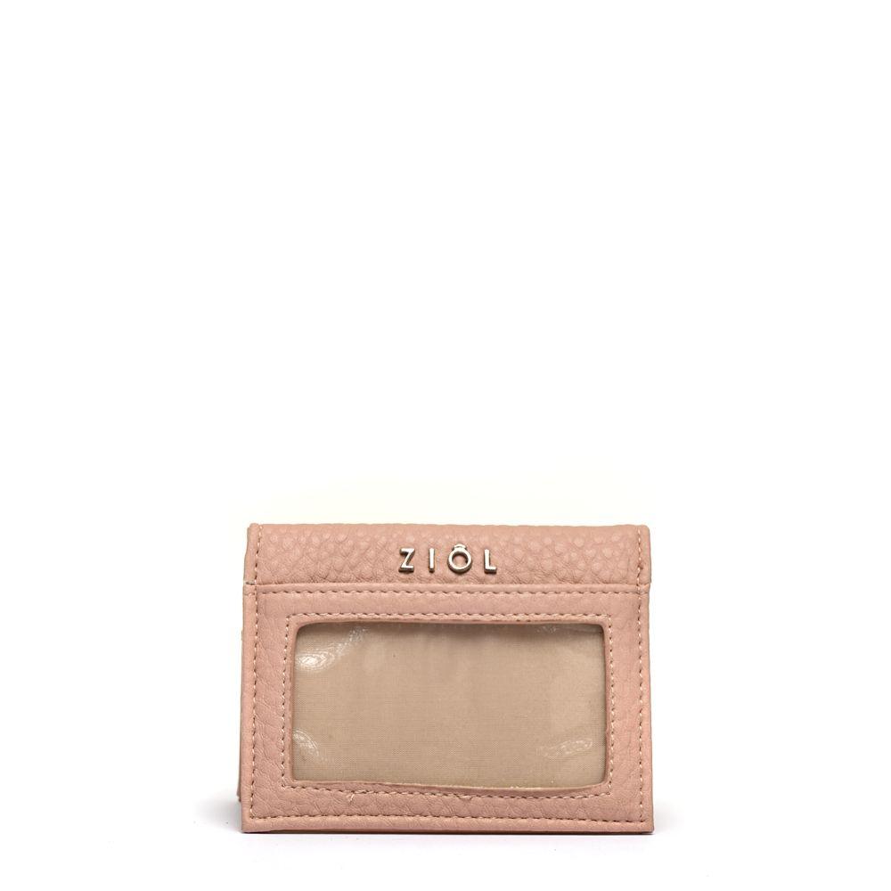 Tarjetero con ventana pequeña trachi rosado claro-1