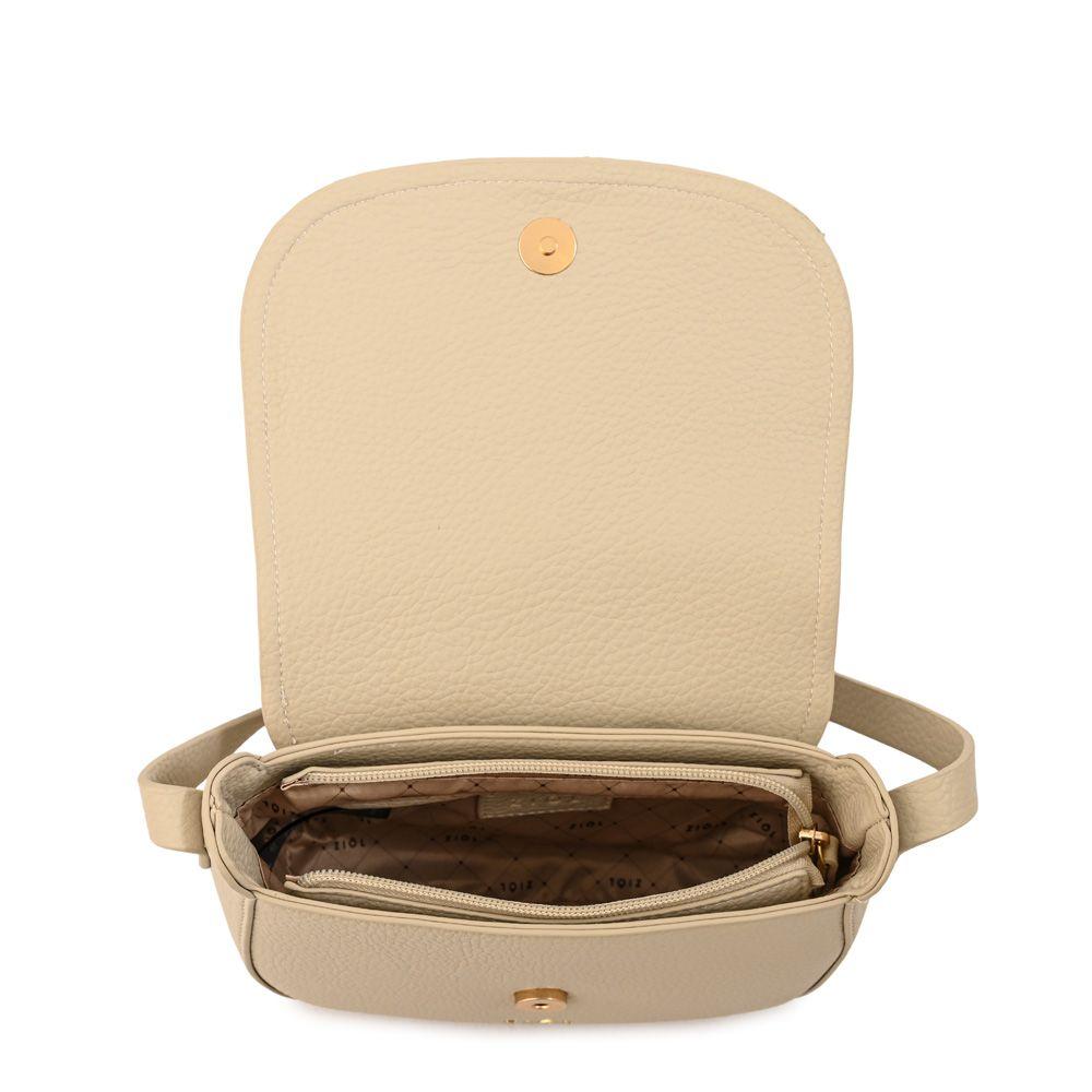 Cartera Bandolera con tapa tyra mediana blanco crudo-3