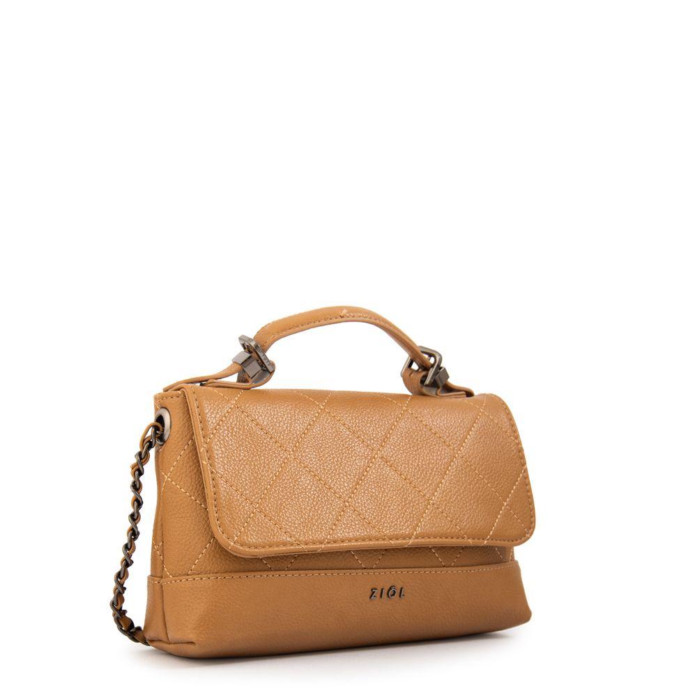 Cartera bandolera con tapa lian camel-1