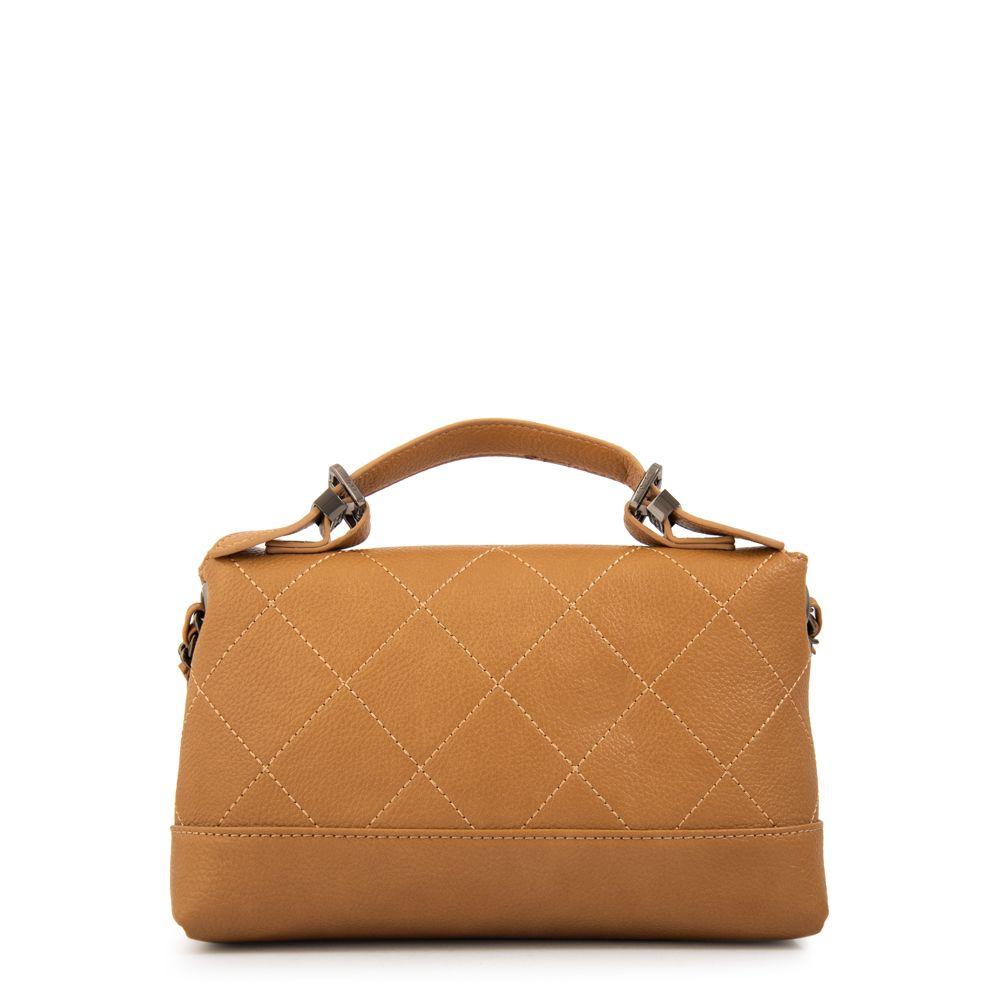 Cartera bandolera con tapa lian camel-2
