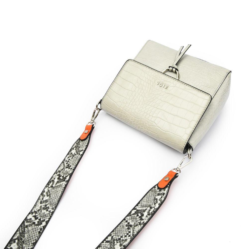 Serafina Cartera Bandolera Con Tapa Pequeña Gris-3