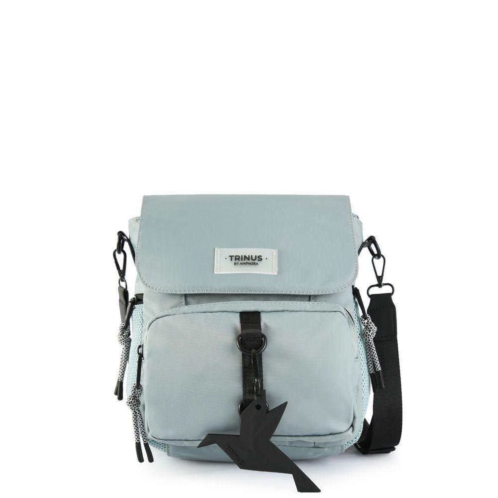 Cartera Bandolera surrey con tapa grande gris-0