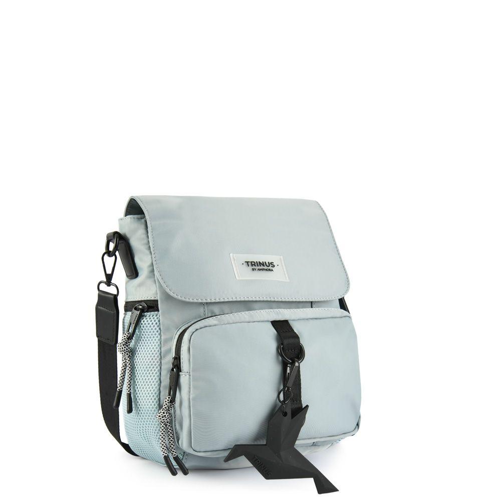 Cartera Bandolera surrey con tapa grande gris-1